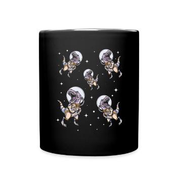 Dino Astronaut - Astronomy Dinosaur Aerospace Spac - Tasse einfarbig - Schwarz - Vorne