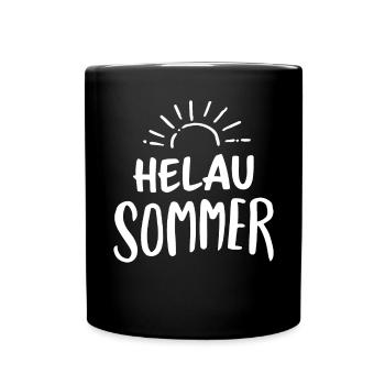 Karneval Fasching Konfetti Helau Sommerurlaub - Tasse einfarbig - Schwarz - Vorne
