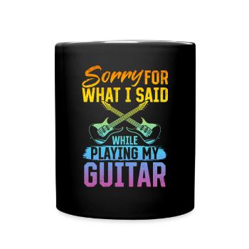 Désolé pour ce que j’ai dit en jouant de la guitare - Ba - Mug uni - noir - Devant