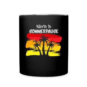 Kölner Karneval Fasching Konfetti Sommerferien - Tasse einfarbig - Schwarz - Vorne