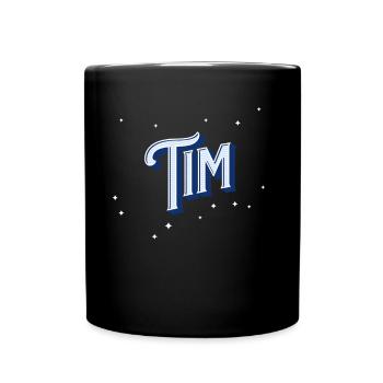 Tim Namen personalisiert - Tasse einfarbig - Schwarz - Vorne