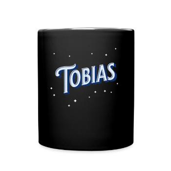 Tobias Namen personalisiert - Tasse einfarbig - Schwarz - Vorne