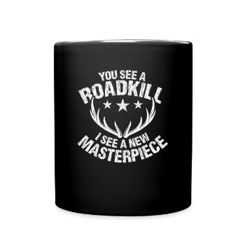 Taxidermist design for stuffing animals - Full Colour Mug - black - Front