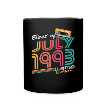 30. Geburtstag Jahrgang Juli 1993 Best of 1993 - Tasse einfarbig - Schwarz - Vorne