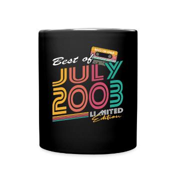 20. Geburtstag Jahrgang Juli 2003 Best of 2003 - Tasse einfarbig - Schwarz - Vorne