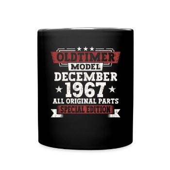 Classic Car December 1967 - 55th Birthday Gift - Full Colour Mug - black - Front