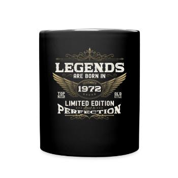 Décembre Né en 1972 50e anniversaire Legend Man - Mug uni - noir - Devant