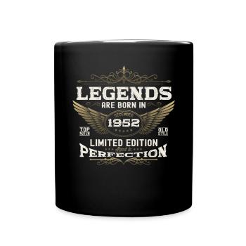 Né en décembre 1952 70e anniversaire Legende Mann - Mug uni - noir - Devant