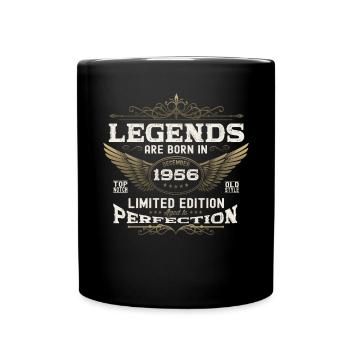 Né en décembre 1956 66e anniversaire Légende Mann - Mug uni - noir - Devant