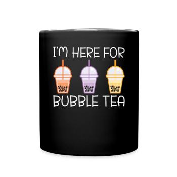 Bubble Tea Lover Gift - Full Colour Mug - black - Front