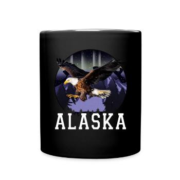 Alaska Gift USA Nature Bear Denali Grizzly Forest - Full Colour Mug - black - Front