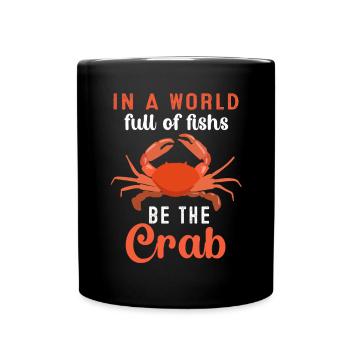 T-shirt de crabe de crabe de crevette de scorpion de homard - Mug uni - noir - Devant