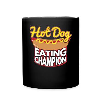 Hot Dogeating Champion Hot Dog Contest - Full Colour Mug - black - Front