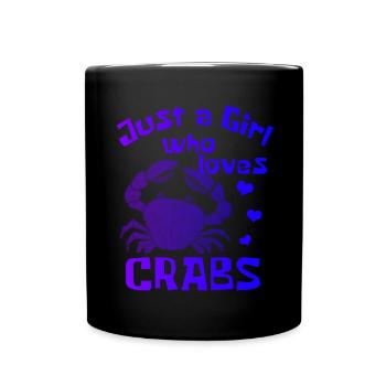 Krebs Geschenk Schrimp Krabbe Hummer Skorpion - Tasse einfarbig - Schwarz - Vorne