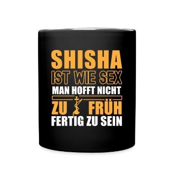 Shisha Double Apple Hookah Fumer Tabac Vape Charbon - Mug uni - noir - Devant