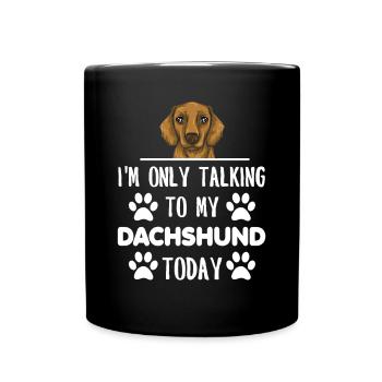 Dachshund Gift Dixie Viennese Doxie Dachshund - Full Colour Mug - black - Front