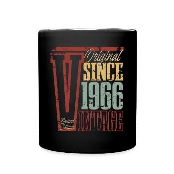 1966 Birthday Year of birth Year of construction Vintage Retro - Full Colour Mug - black - Front
