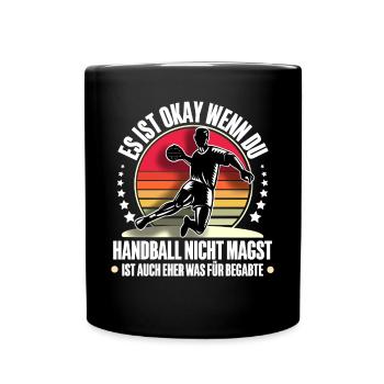 Handball Handballer - Tasse einfarbig - Schwarz - Vorne