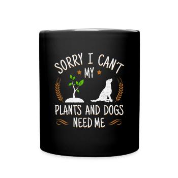 Jardinier amoureux des plantes et des chiens - Jardinage - Mug uni - noir - Devant