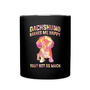 Teckel Cadeau Dixie Viennese Doxie Teckel - Mug uni - noir - Devant