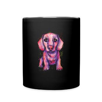 Teckel Cadeau Dixie Viennese Doxie Teckel - Mug uni - noir - Devant