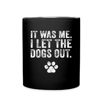C’était drôle que j’ai laissé les chiens sortir Dog Lover Distr - Mug uni - noir - Devant