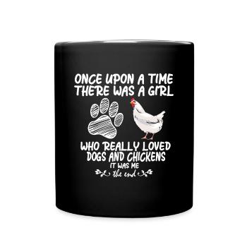 Chemises de poulet drôles pour femmes drôle chien tee farme - Mug uni - noir - Devant