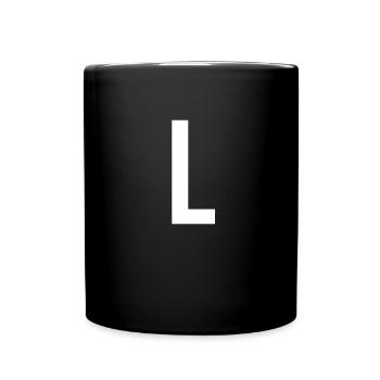 L Lettre Numéro Symbole Alphabet Initiale - Mug uni - noir - Devant