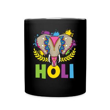 Radha Krishna Hindouisme Hindu Holi Festival - Mug uni - noir - Devant