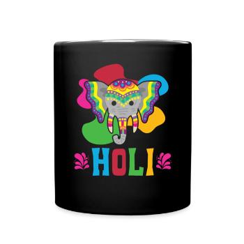 Radha Krishna Hindouisme Hindu Holi Festival - Mug uni - noir - Devant