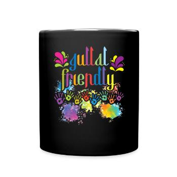Gullal Friendly Hindu Buddhist Holi Festival - Full Colour Mug - black - Front