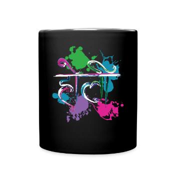 Radha Krishna Hindouisme Hindu Holi Festival - Mug uni - noir - Devant