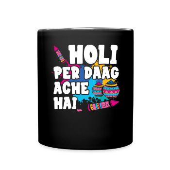 Radha Krishna Hindouisme Hindu Holi Festival - Mug uni - noir - Devant