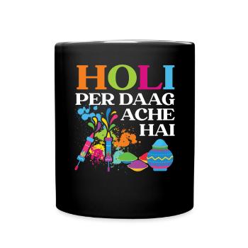 Radha Krishna Hindouisme Hindu Holi Festival - Mug uni - noir - Devant