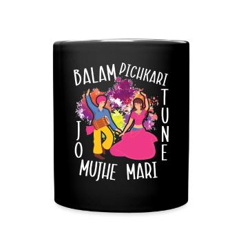 Radha Krishna Hindouisme Hindu Holi Festival - Mug uni - noir - Devant
