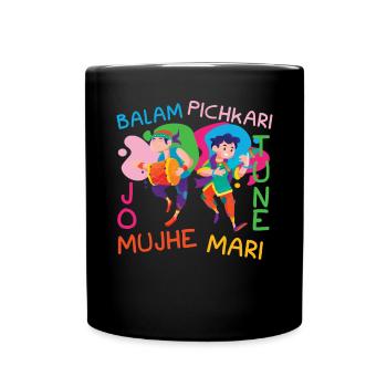 Radha Krishna Hinduismus Hindu Holi Festival - Tasse einfarbig - Schwarz - Vorne