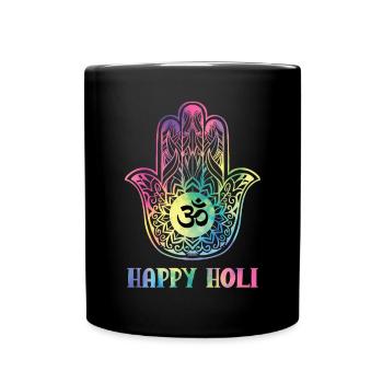 Happy Holi Hinduismus Hindu Buddhist Holi Festival - Tasse einfarbig - Schwarz - Vorne