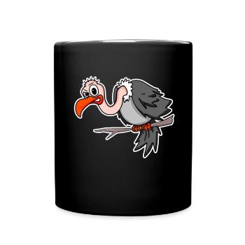 Vautour - Mug uni - noir - Devant