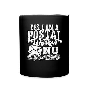 Postman Postman Post Gift Letter Parcel - Mug uni - noir - Devant