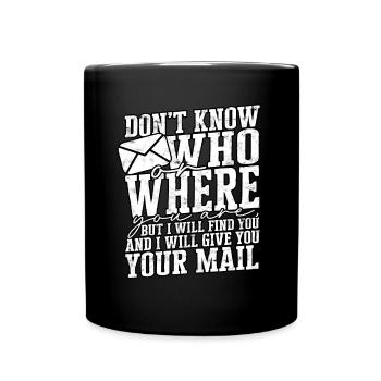 Postman Postman Post Gift Letter Parcel - Mug uni - noir - Devant