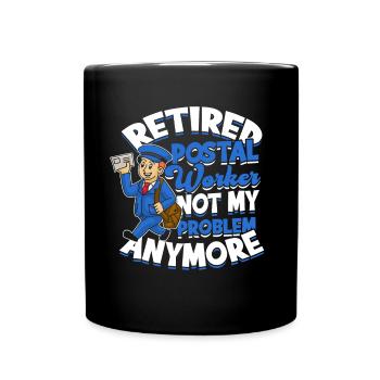 briefträger postbote post geschenk brief paketzust - Tasse einfarbig - Schwarz - Vorne