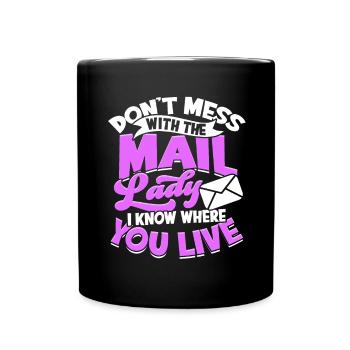 Postman Postman Post Gift Letter Parcel - Mug uni - noir - Devant
