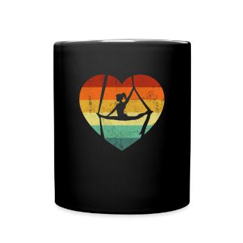Aerial Silk vintage, Acrobatics Aerial Silks - Tasse einfarbig - Schwarz - Vorne