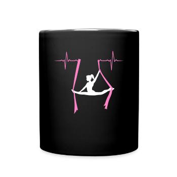 aerialist hearbeat, Aerialist Aerial Silks - Tasse einfarbig - Schwarz - Vorne