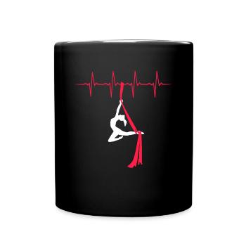 aerialist hearbeat, Aerialist Aerial Silks - Tasse einfarbig - Schwarz - Vorne