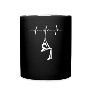 aerialist hearbeat, Aerialist Aerial Silks - Tasse einfarbig - Schwarz - Vorne