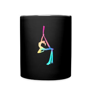 aerialist, Aerial Silks - Tasse einfarbig - Schwarz - Vorne