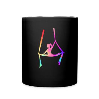 aerialist, Aerial Silks - Tasse einfarbig - Schwarz - Vorne