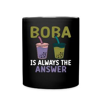 Bubble Tea Lover Gift - Full Colour Mug - black - Front