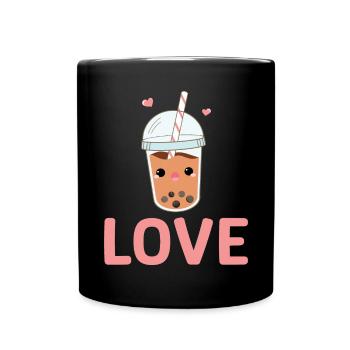 Bubble Tea Lover Gift - Full Colour Mug - black - Front